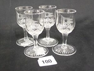Images Dated 5th March 2018: White Star Line - four First Class sherry glasses