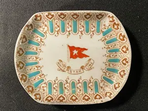 Gilt Prints: White Star Line - First Class Wisteria butter dish