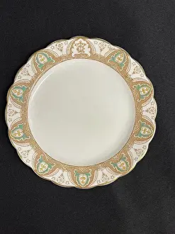 Initials Prints: White Star Line, Gothic arch dinner plate with WSL initials