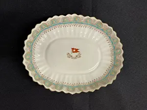 Serrated Prints: White Star Line, Gothic arch oval ceramic fruit bowl
