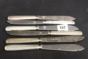Images Dated 5th March 2018: White Star Line - Harlequin set of six fish knives