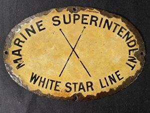 Enamel Collection: White Star Line - Marine Superintendent sign