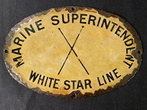 Battered Prints: White Star Line - Marine Superintendent sign