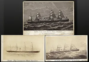 Oceanic Prints: White Star Line, Oceanic and Britannic - three items