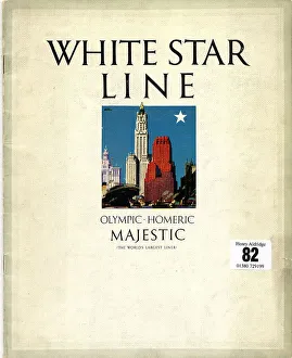 Skyscrapers Prints: White Star Line, Olympic, Homeric, Majestic, cover design