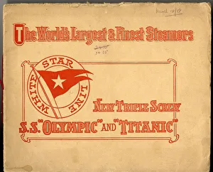 White Star Line, Olympic and Titanic, brochure cover