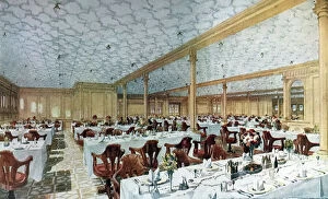 Entitled Collection: White Star Line, Olympic and Titanic, dining room