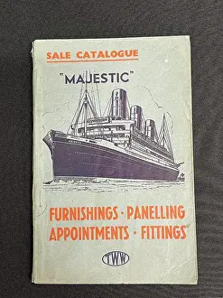 Visited Prints: White Star Line, RMS Majestic, auction sale catalogue