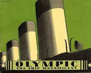 White Star Line, RMS Olympic, brochure cover design