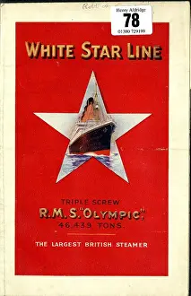 White Star Line, RMS Olympic, brochure cover design