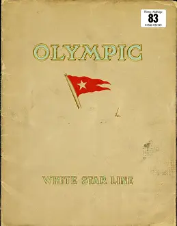 White Star Line, RMS Olympic, brochure cover design