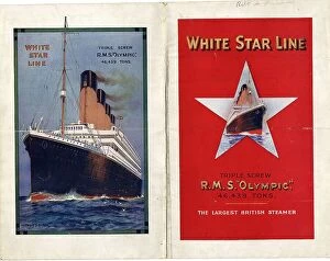 Brochure Collection: White Star Line, RMS Olympic, foldout brochure