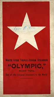 Triple Prints: White Star Line, RMS Olympic, foldout leaflet