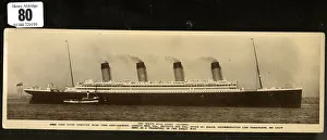 Pratt Prints: White Star Line, RMS Olympic - postcard