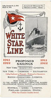 White Star Line, RMS Olympic, Proposed Sailings