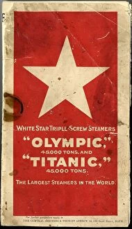 Brochure Collection: White Star Line, RMS Olympic and Titanic - brochure