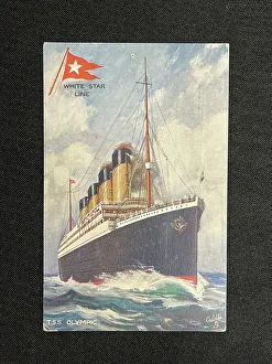 Tucks Prints: White Star Line, RMS Olympic, Tucks postcard