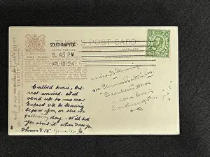 White Star Line, RMS Olympic, Tucks postcard (back)