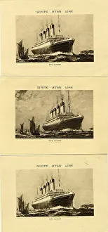 Logs Prints: White Star Line, RMS Olympic, three voyage cards