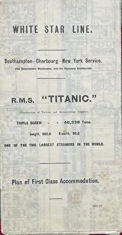 White Star Line, RMS Titanic, accommodatiojn plan