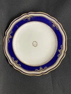 Bearing Collection: White Star Line, RMS Titanic, blue and gilt dessert plate