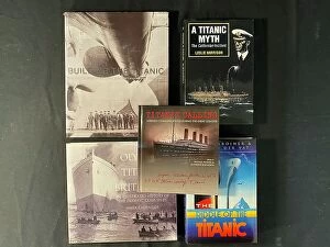 Images Dated 19th February 2021: White Star Line, RMS Titanic - five book covers