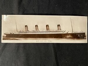 Images Dated 17th February 2021: White Star Line, RMS Titanic - bookpost postcard