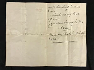 Hope Collection: White Star Line, RMS Titanic - Charles Crumplin letter