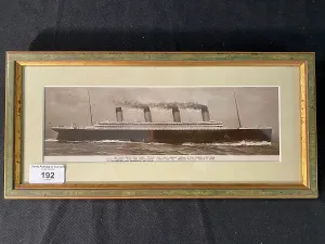 Excellent Prints: White Star Line, RMS Titanic - framed postcard