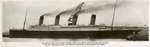 Hurst Collection: White Star Line, RMS Titanic - postcard at Belfast