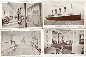 White Star Line, RMS Titanic - four postcards