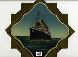 Inches Prints: White Star Line, RMS Titanic - reverse painting on glass