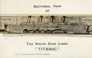 Bramley Prints: White Star Line, RMS Titanic - sectional view