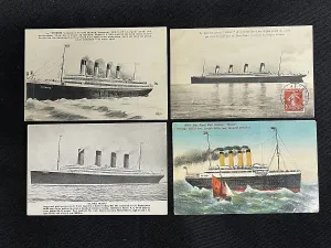 Ill Fated Prints: White Star Line, RMS Titanic, set of four postcards