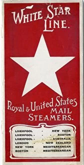 Brochure Collection: White Star Line, Royal & US Mail Steamers, brochure
