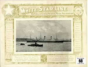 White Star Line, Royal and US Mail Steamers, cover design