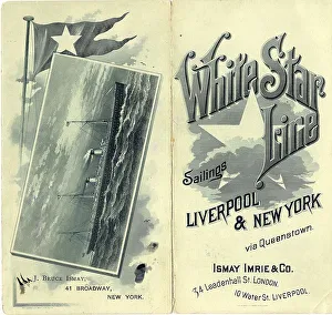 Queenstown Prints: White Star Line, Sailings Liverpool & New York