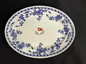 Dish Collection: White Star Line, Second Class Delft oval dish