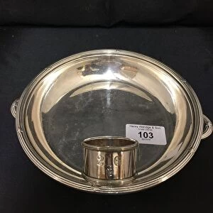 Images Dated 29th August 2018: White Star Line - serving tureen lid and napkin ring