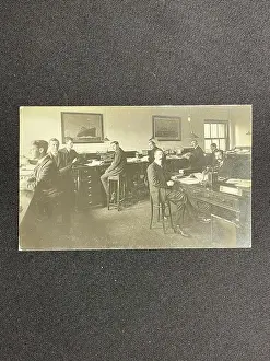 Employees Prints: White Star Line, staff photographed in Southampton office