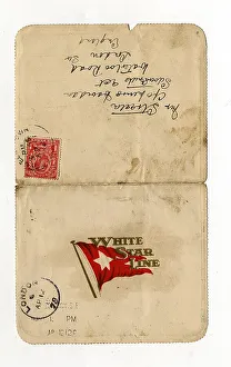 White Star Line, Titanic lettercard written on board