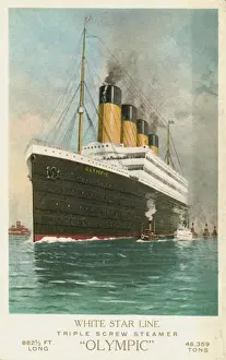 Tons Prints: White Star Line, triple screw steamer Olympic, 882 1 / 2 ft. l