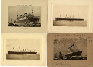 Oceanic Prints: White Star Line - four voyage cards
