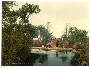 Pangbourne Prints: Whitechurch, from Pangbourne Bridge, London and suburbs, Eng