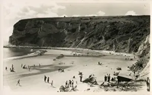 Sands Prints: Whitecliff Bay, Bembridge, Isle of Wight, Hampshire. Date: circa 1930s