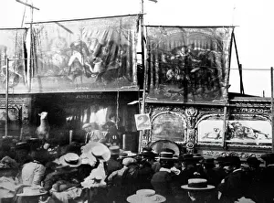 Fairground Prints: whitehaven fair in 1899 funfair lake district menagerie