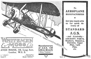 Moss Prints: Whiteman & Moss AGS Parts & Accessories 1918 Advert