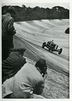 Whitney Straight attempting Brooklands lap record