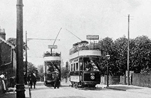 Terminus Prints: Whitton Tram Terminus, Ipswich early 1900's