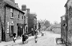 Worksop Prints: Whitwell High Street near Worksop early 1900s